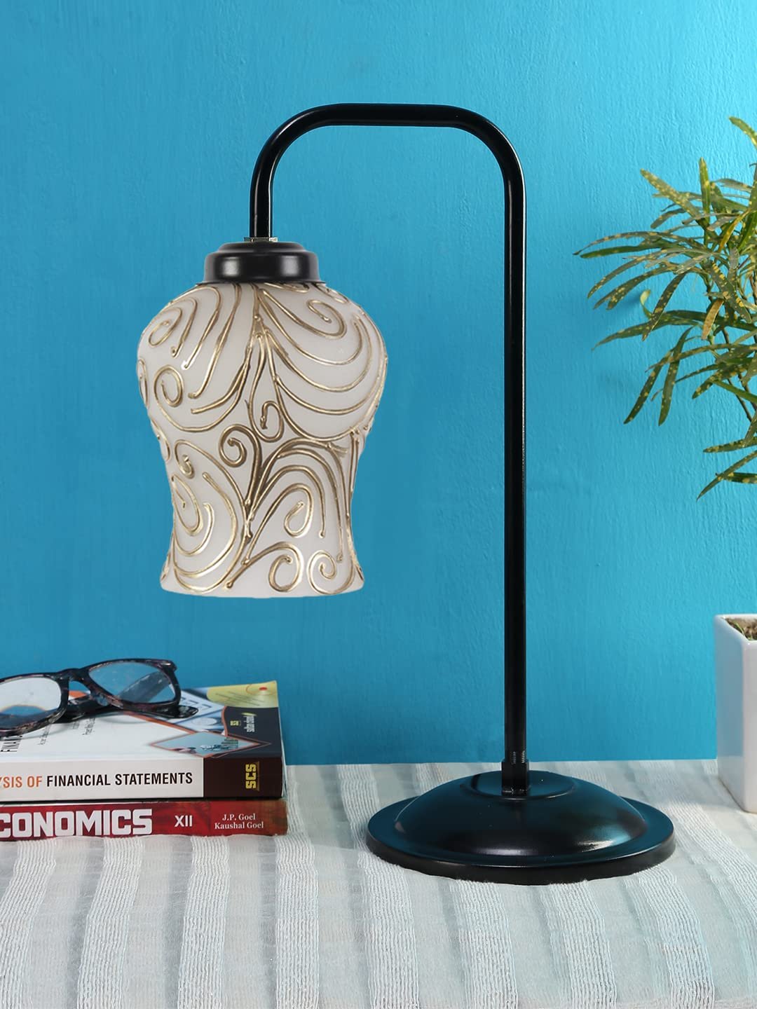 Multi Color Mosaic Glass Iron Table Lamp (GLASS07)