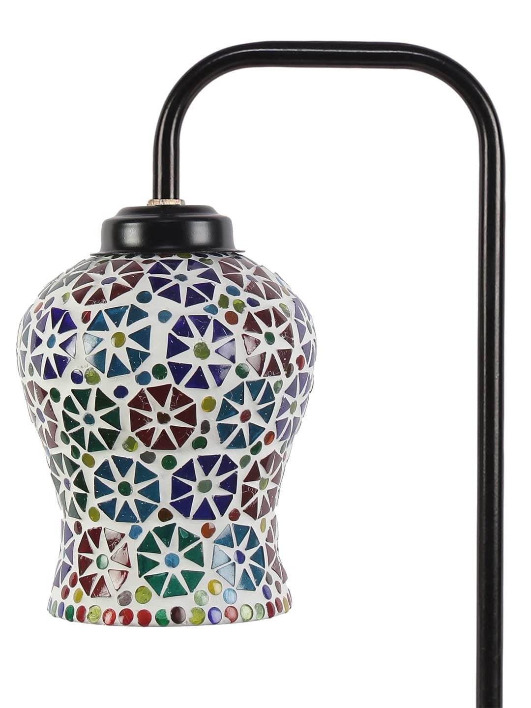 Multi Color Mosaic Glass Iron Table Lamp (GLASS08)
