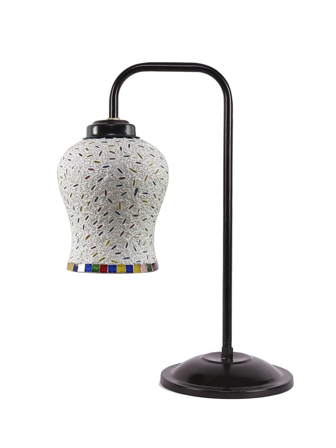 Multi Color Mosaic Glass Iron Table Lamp (GLASS09)