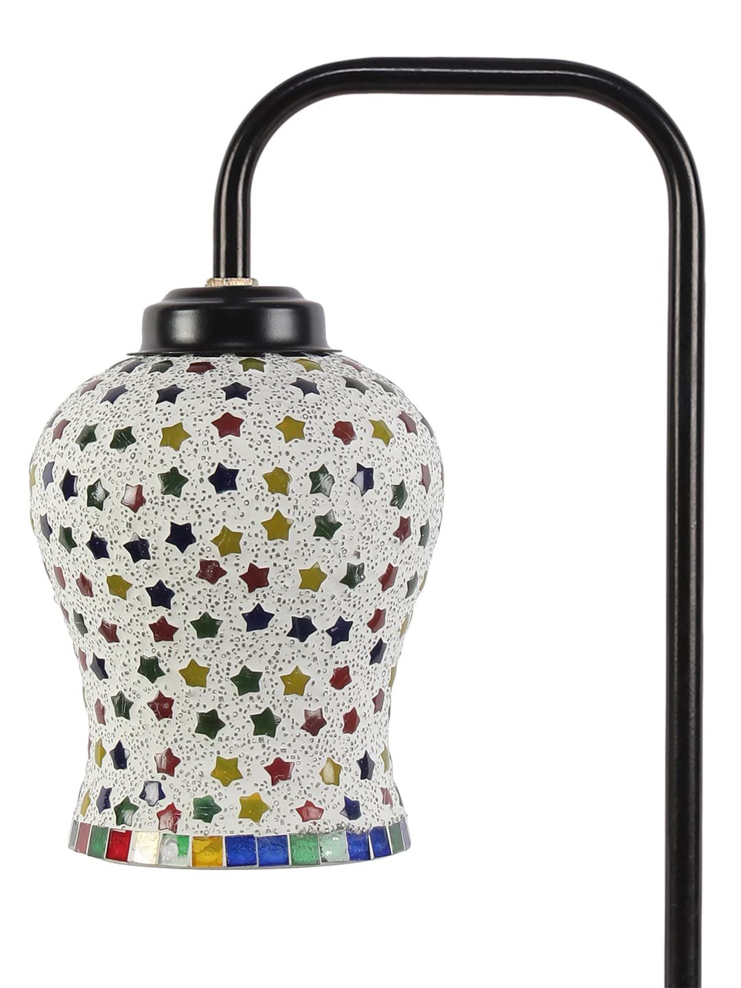 Multi Color Mosaic Glass Iron Table Lamp (GLASS010)
