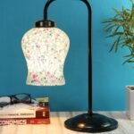 Multi Color Mosaic Glass Iron Table Lamp (GLASS11)