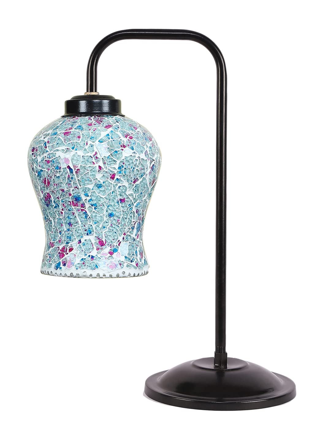 Multi Color Mosaic Glass Iron Table Lamp (GLASS11)