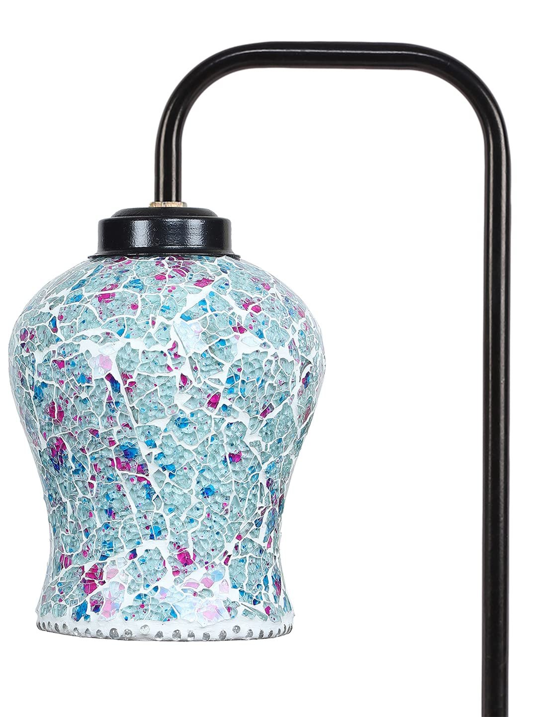 Multi Color Mosaic Glass Iron Table Lamp (GLASS11)