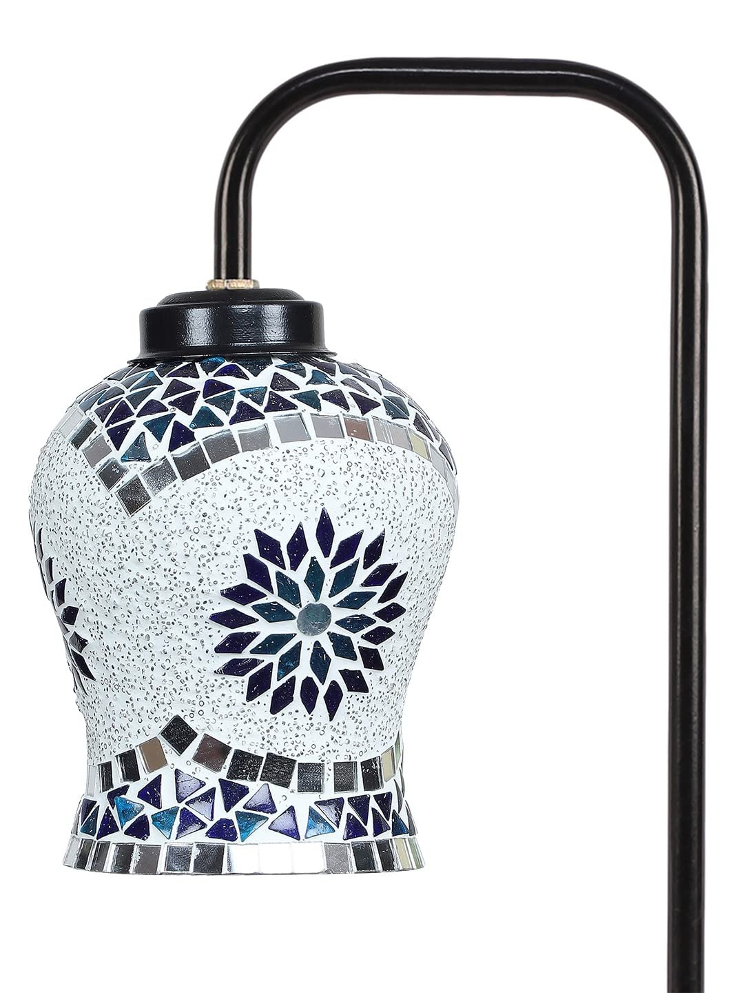 Multi Color Mosaic Glass Iron Table Lamp (GLASS12)