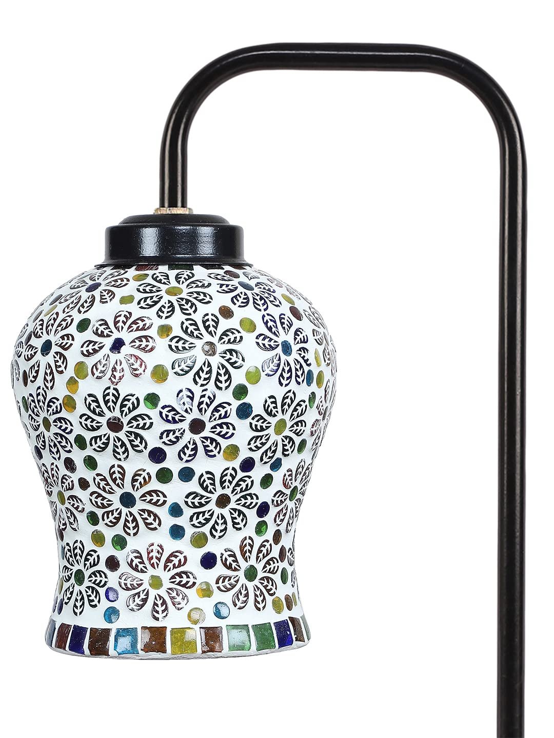 Multi Color Mosaic Glass Iron Table Lamp (GLASS13)