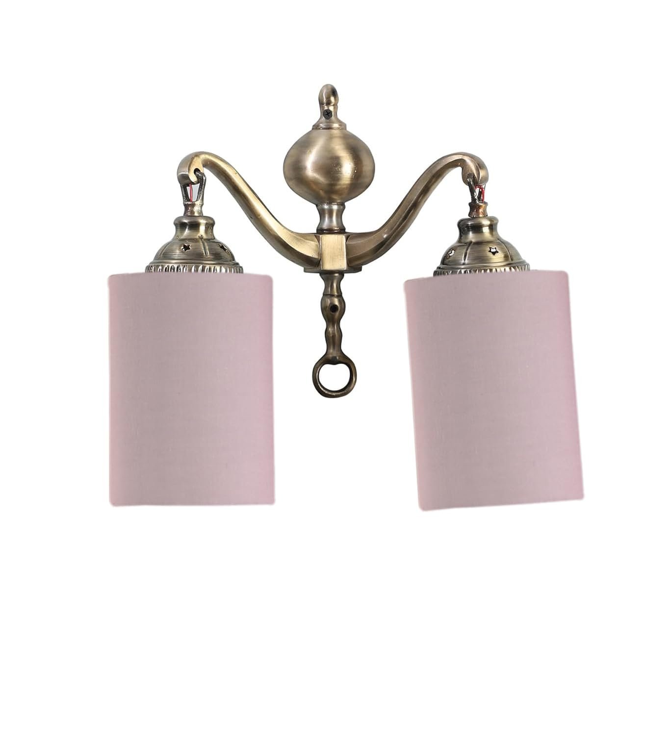 Dual Golden Antique Grey Cotton Shade Wall d�cor Wall Hanging Light Vintage Wall Lamps Decorative lamp Traditional Wall lamp