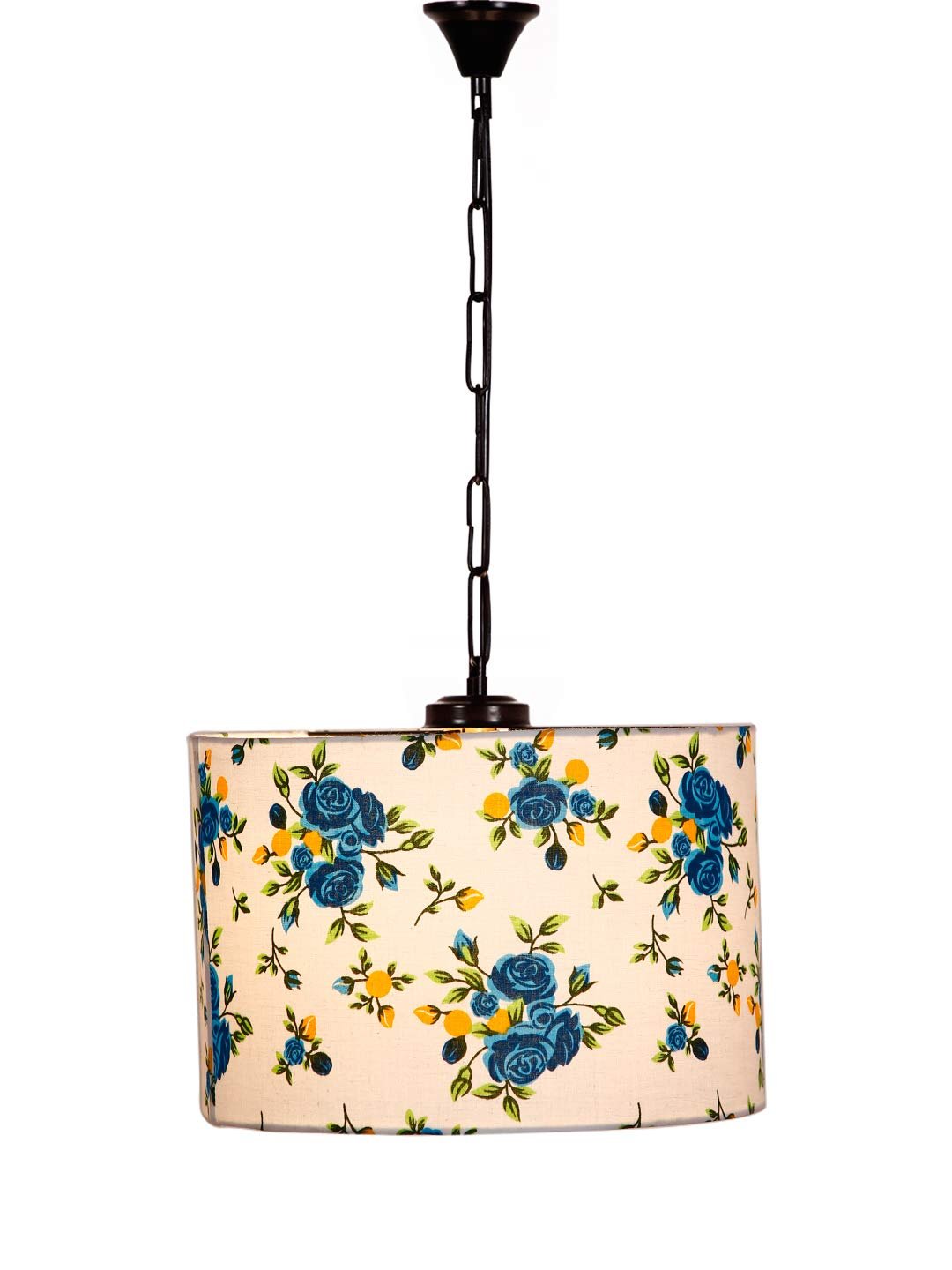 Multicolor Cotton Drum Hanging Lamp