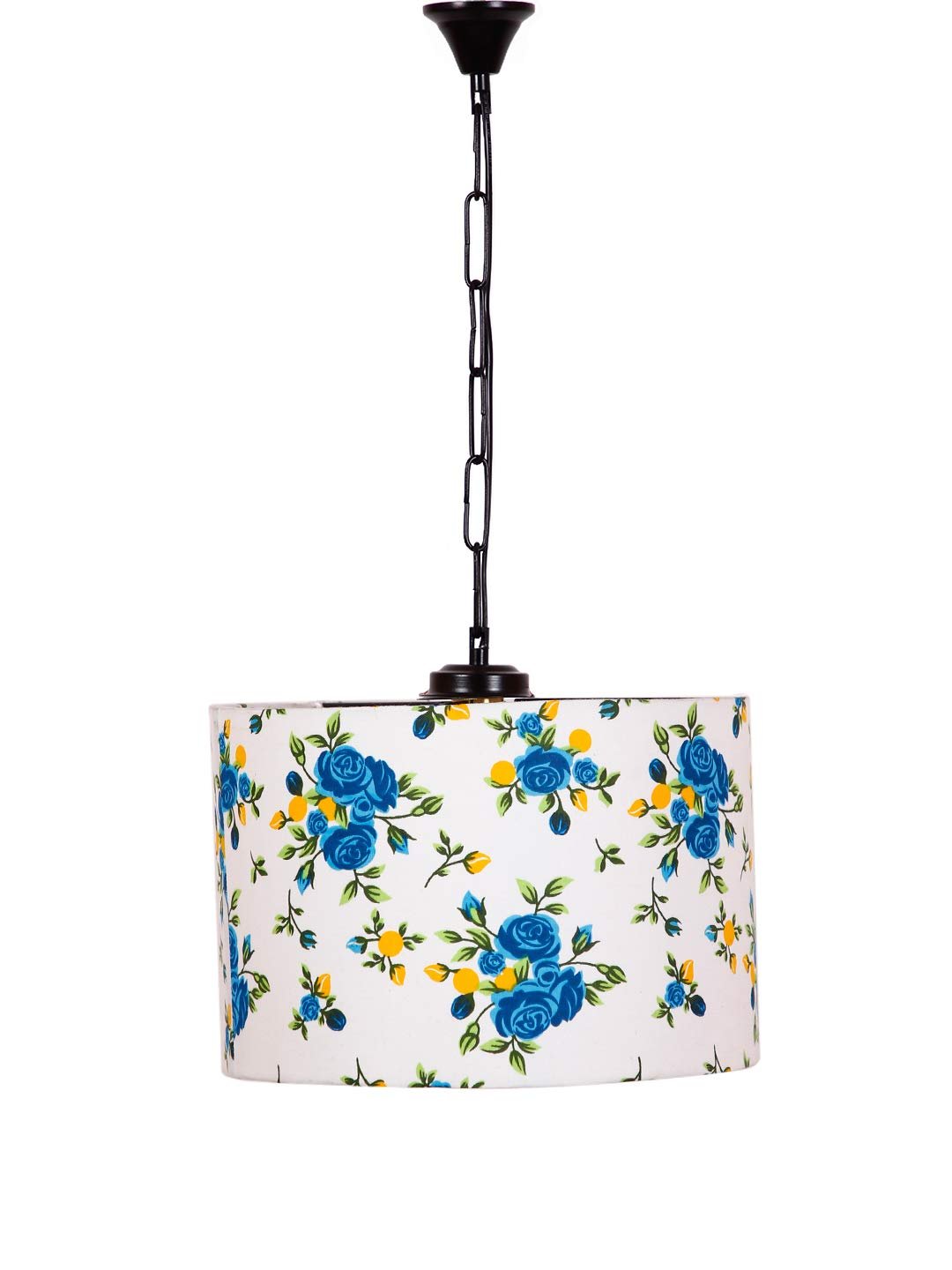 Multicolor Cotton Drum Hanging Lamp