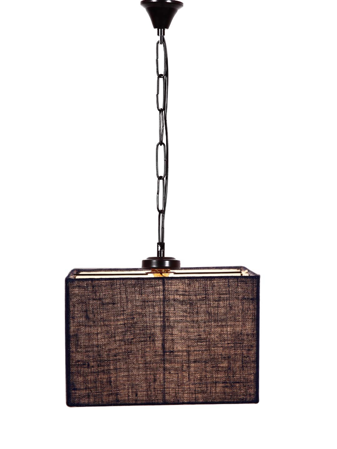 Blue Jute Square Hanging Lamp