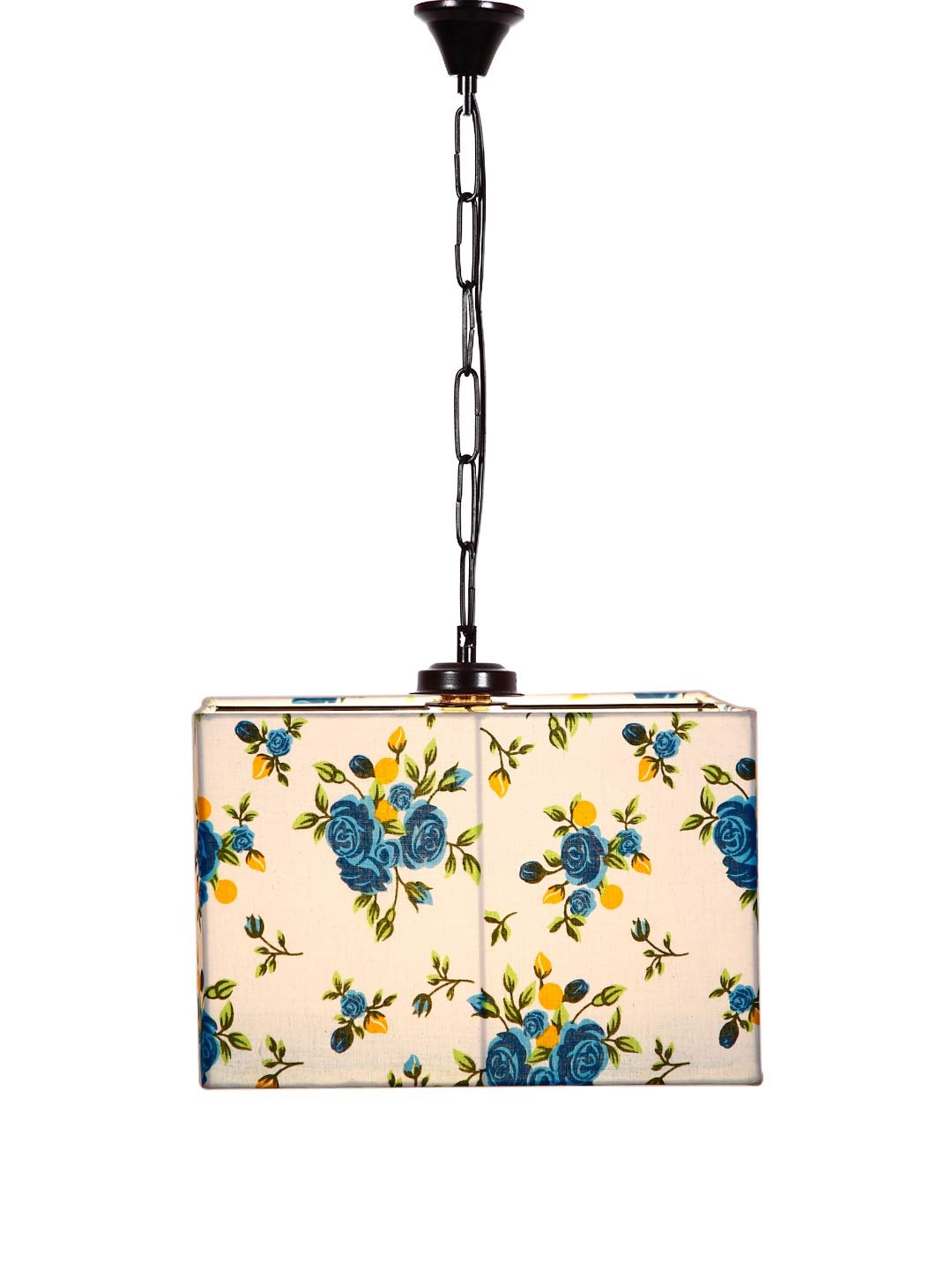 Multicolor Cotton Square Hanging Lamp