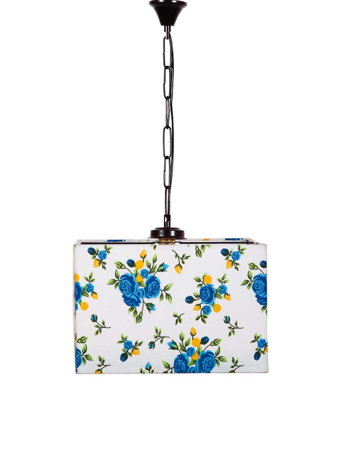 Multicolor Cotton Square Hanging Lamp