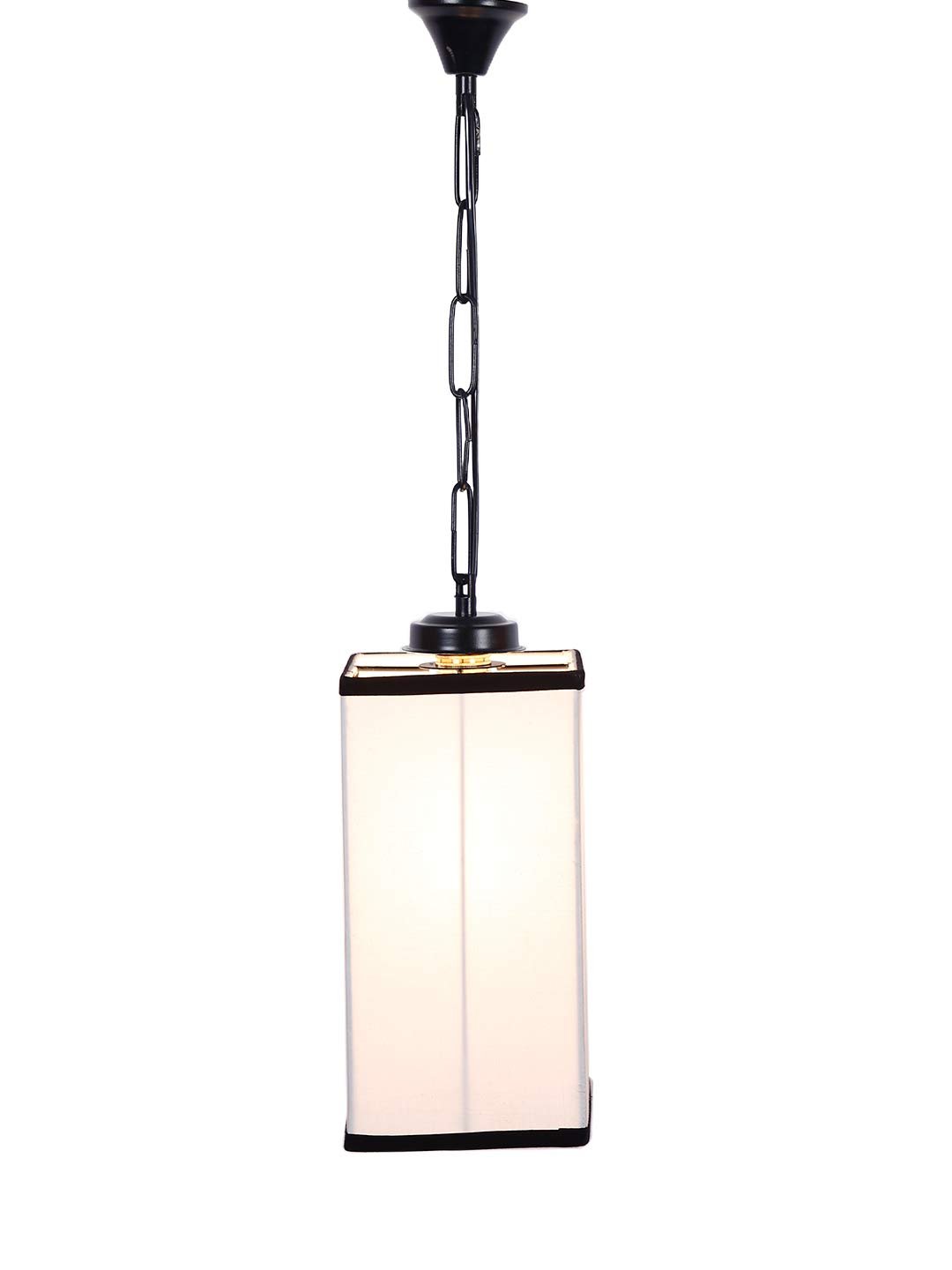 Multicolor Cotton Square Hanging Lamp