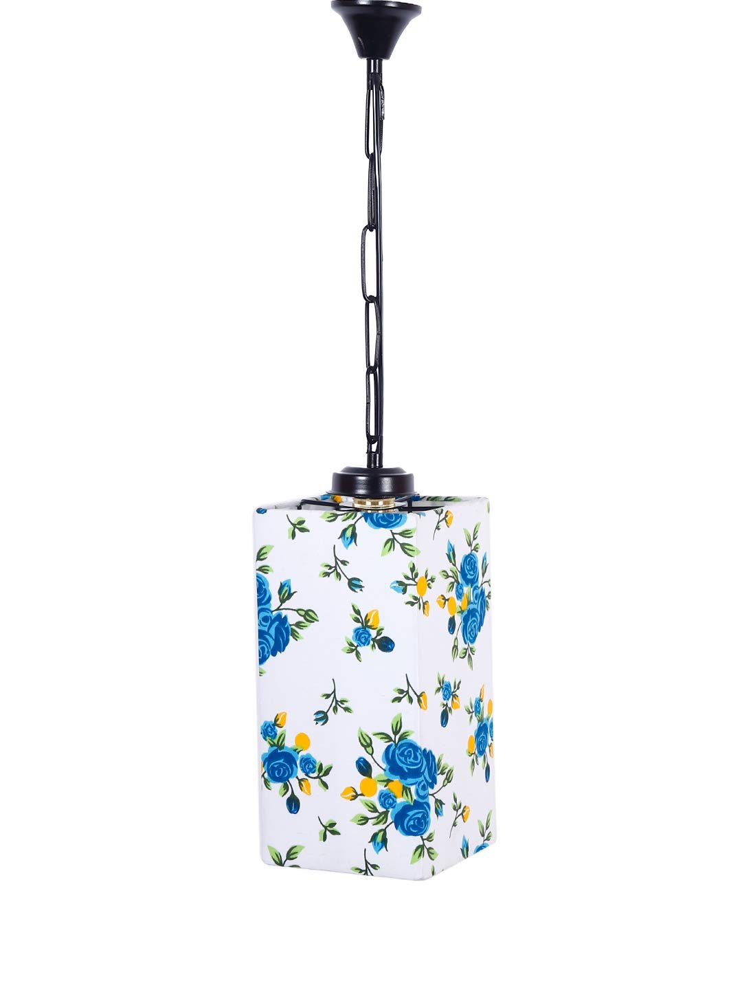 Multicolor Cotton Square Hanging Lamp