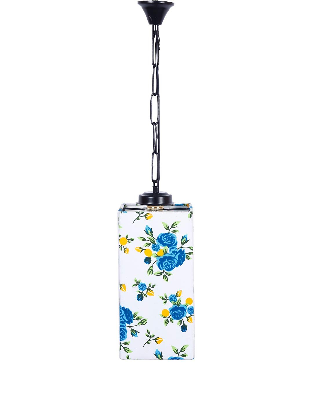 Multicolor Cotton Square Hanging Lamp