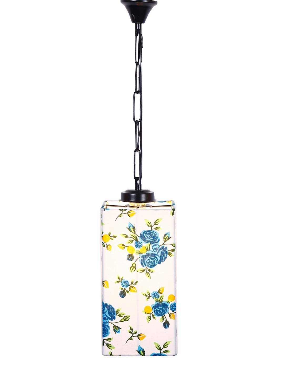 Multicolor Cotton Square Hanging Lamp