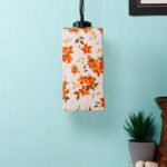 Multicolor Cotton Square Hanging Lamp