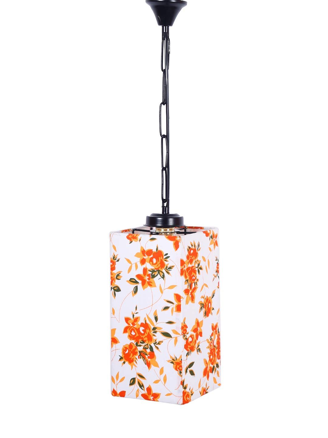 Multicolor Cotton Square Hanging Lamp
