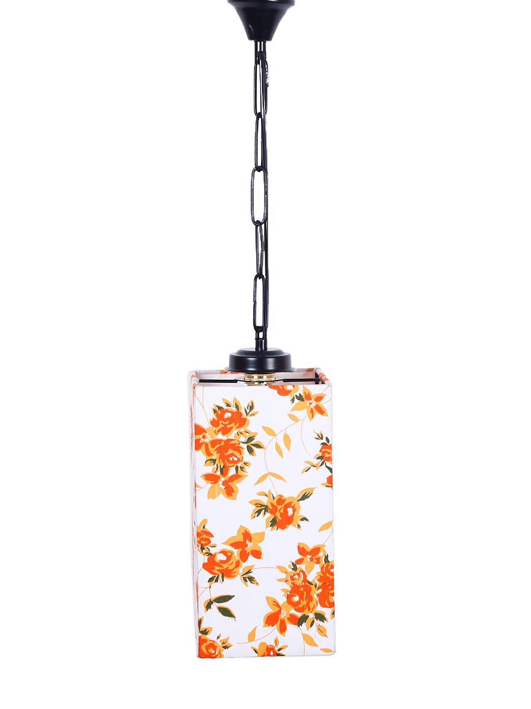 Multicolor Cotton Square Hanging Lamp