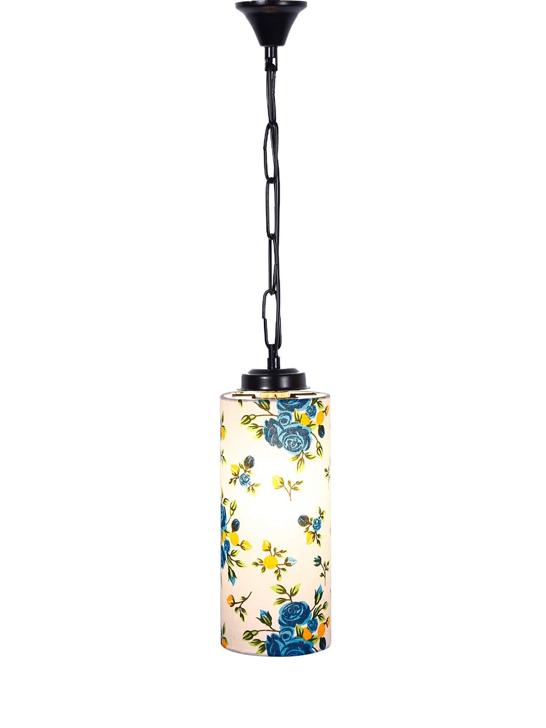 Multicolor Cotton Cylindrical Hanging Lamp