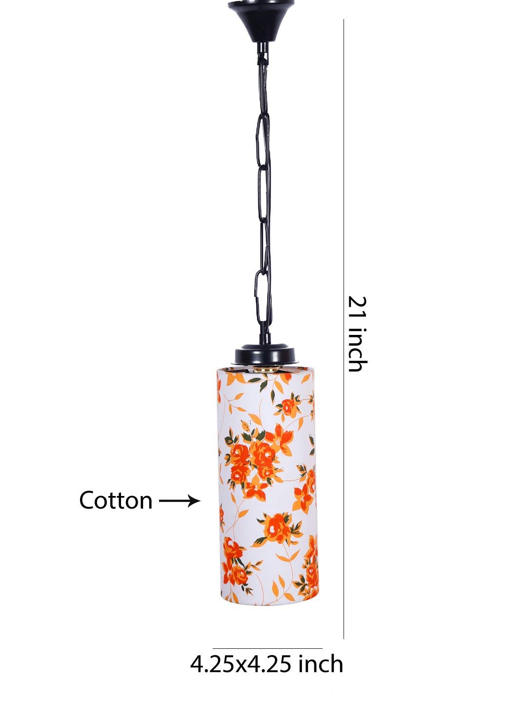 Multicolor Cotton Cylindrical Hanging Lamp