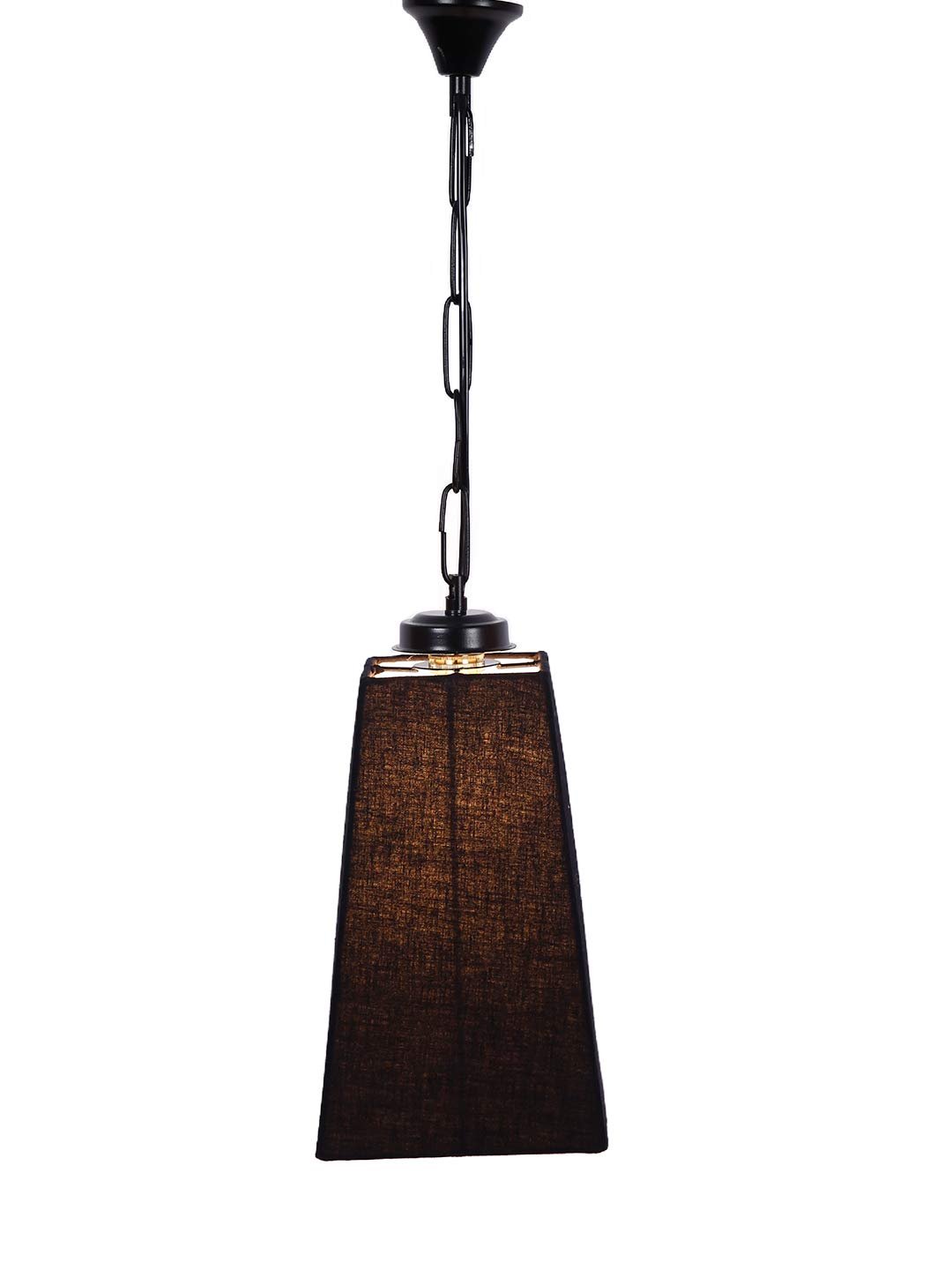 Black Cotton Pyramid Hanging Lamp