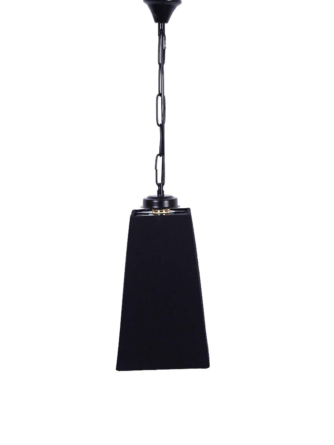 Black Cotton Pyramid Hanging Lamp