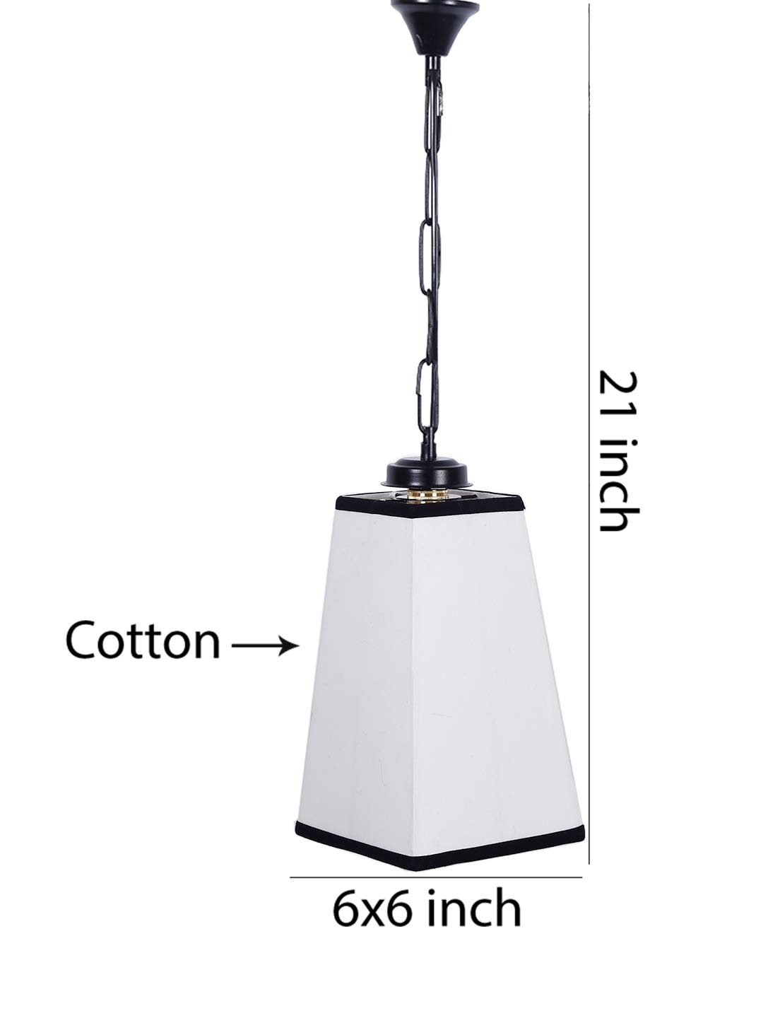 Multicolor Cotton Pyramid Hanging Lamp