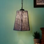 Blue Jute PyramidHanging Lamp