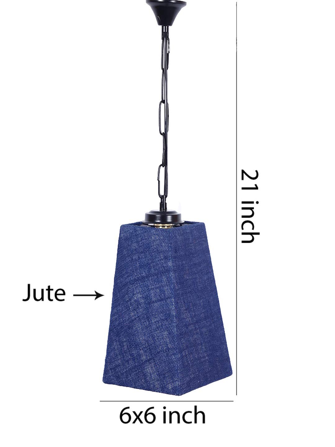 Blue Jute PyramidHanging Lamp
