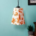 Multicolor Cotton Pyramid Hanging Lamp