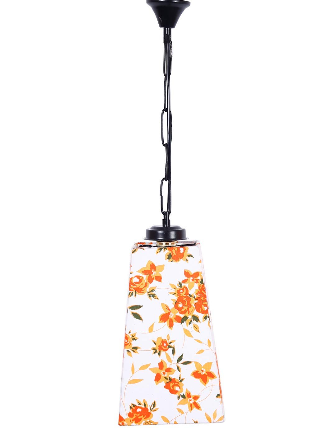 Multicolor Cotton Pyramid Hanging Lamp