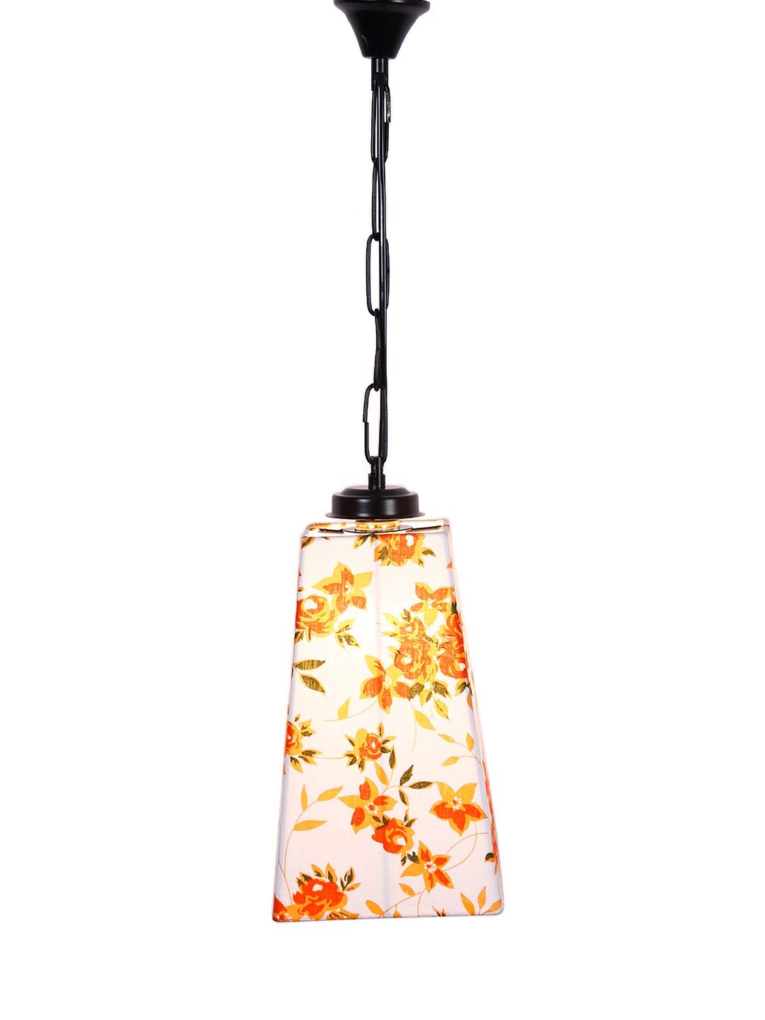 Multicolor Cotton Pyramid Hanging Lamp