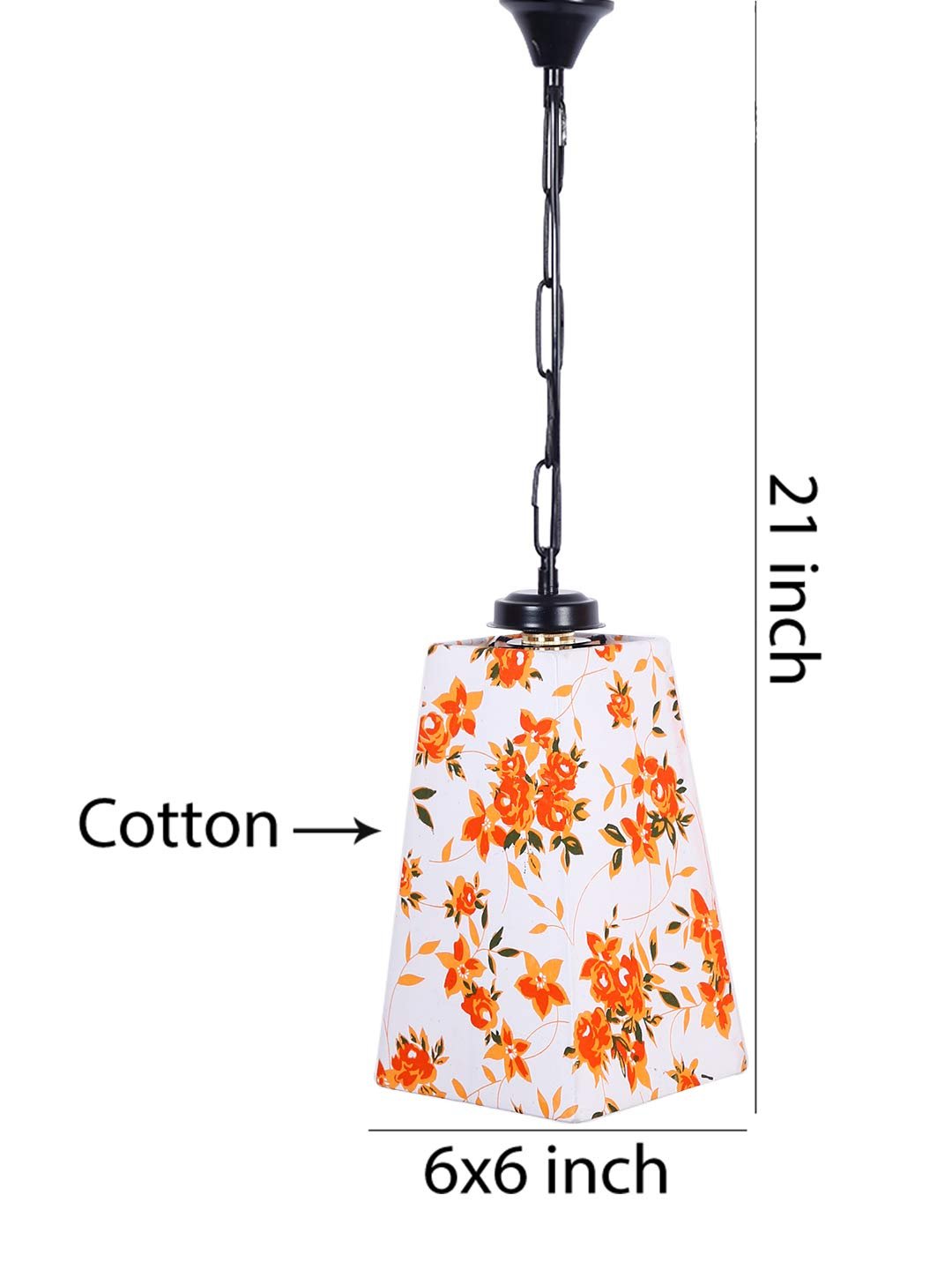 Multicolor Cotton Pyramid Hanging Lamp
