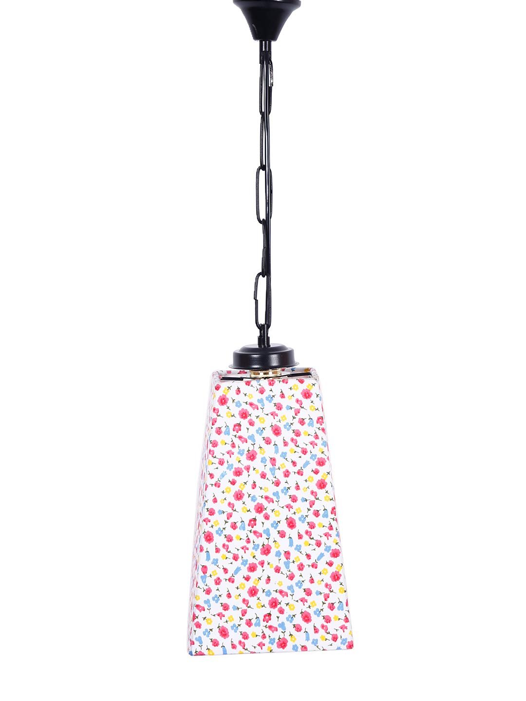 Multicolor Cotton Pyramid Hanging Lamp