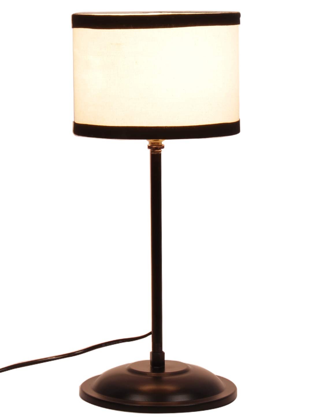 Multicolor Cotton Shade lamp with Black Base