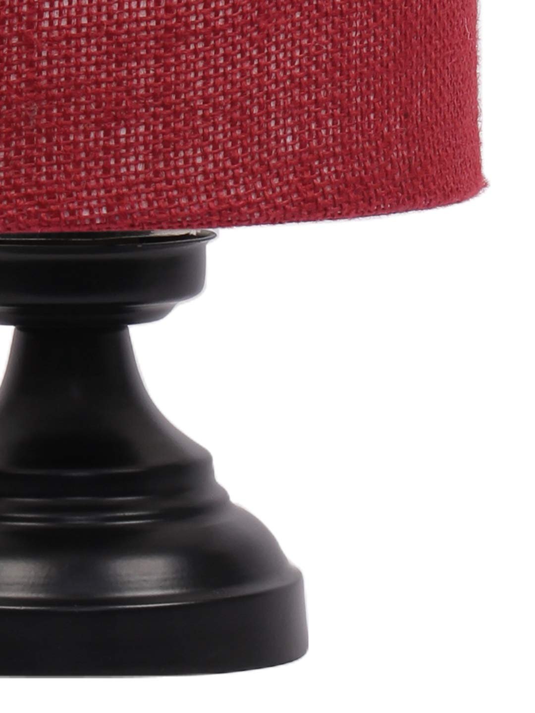 Maroon Jute Shade lamp with Black Base
