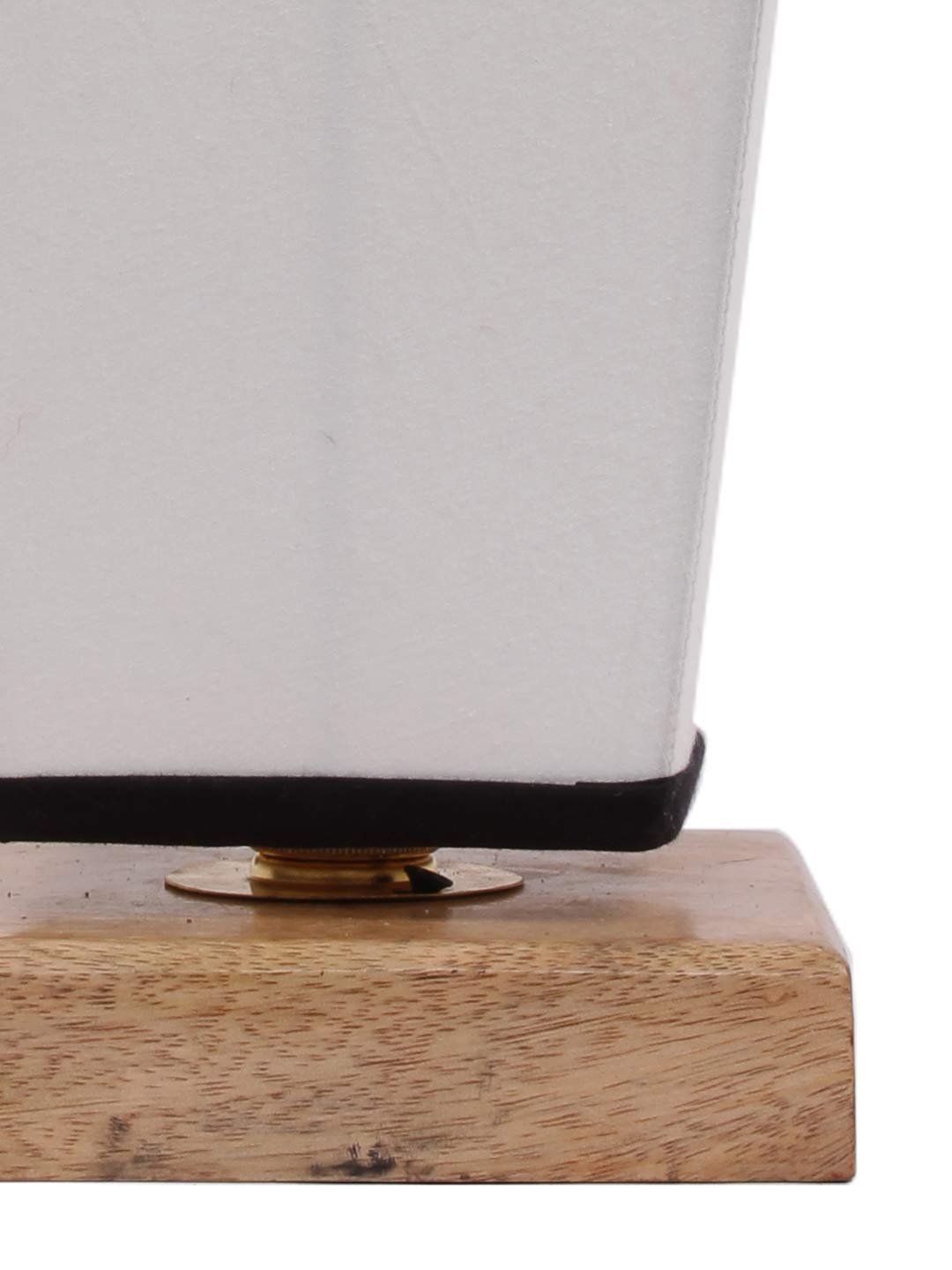 Multicolor Pyramid Cotton Shade with Square Wood Base