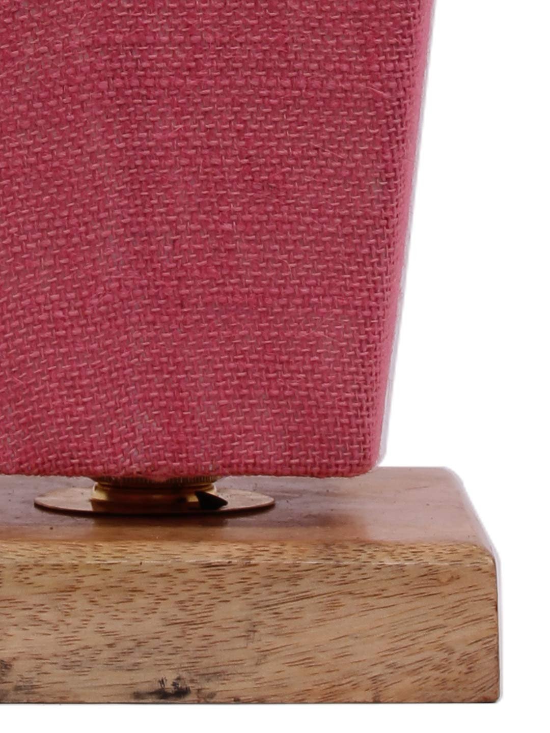 Pink Pyramid Jute Shade with Square Wood Base