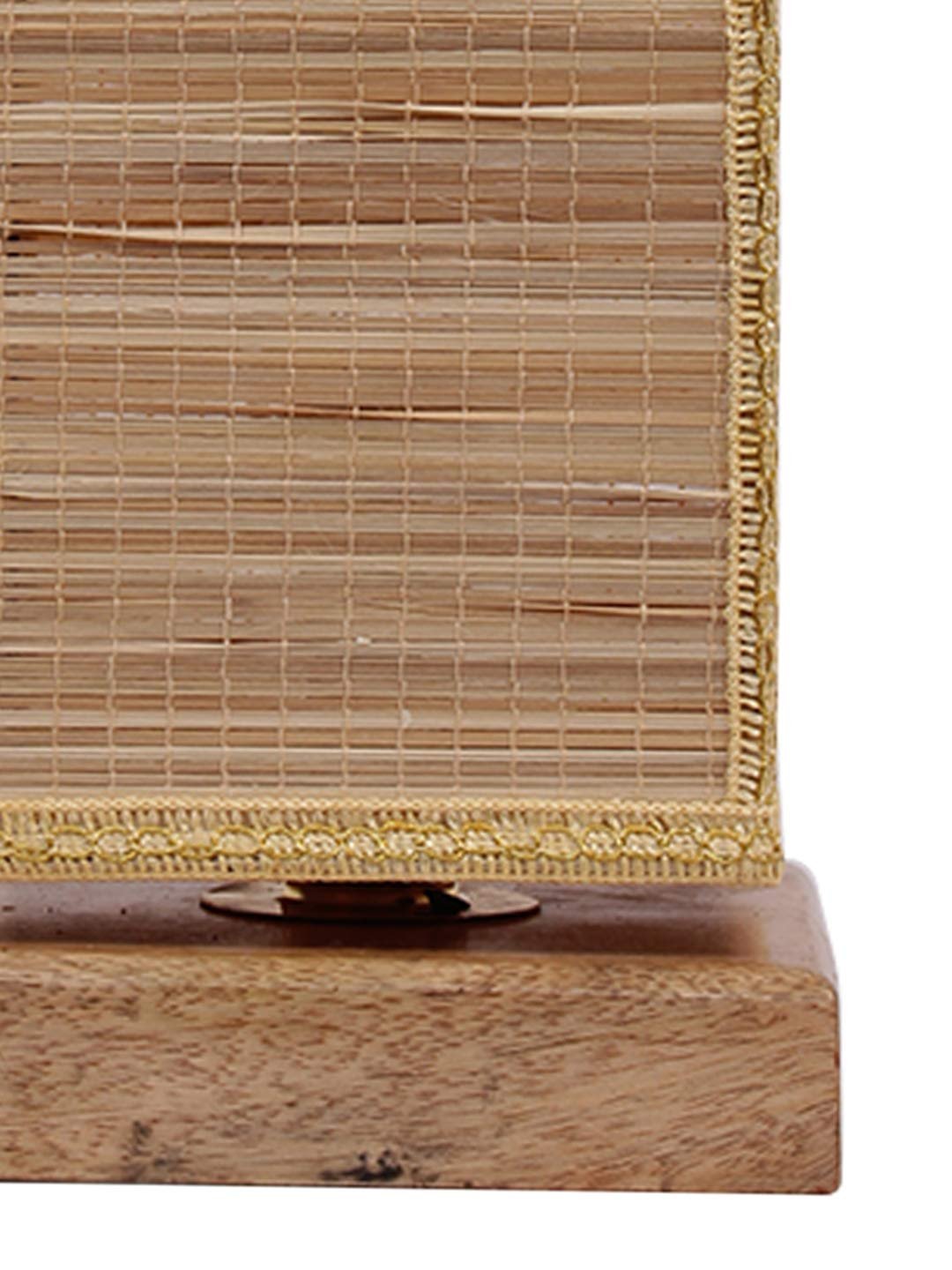 Square Bamboo Shade with Square Wood Base