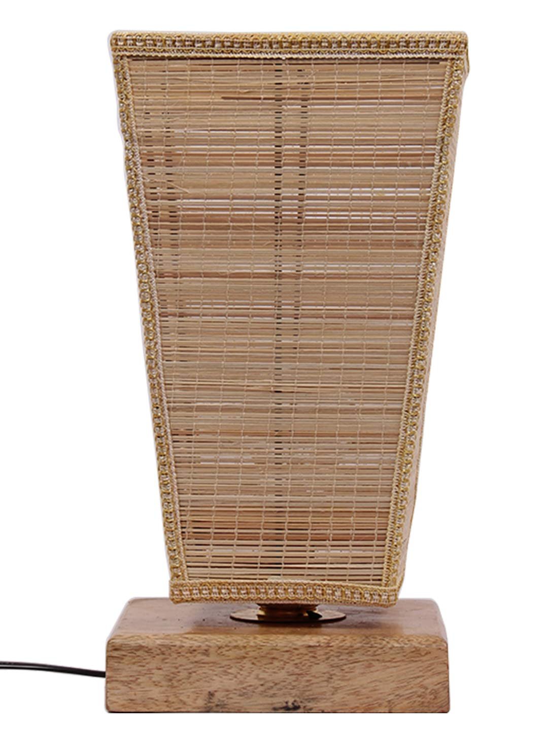 Pyramid Bamboo Shade with Square Wood Base