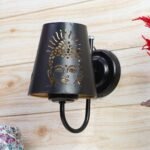 Etched Buddha Ji Wall Mounted Lamp with Iron Base(JH10)