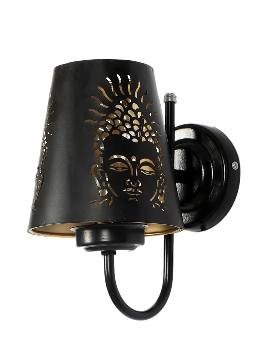 Etched Buddha Ji Wall Mounted Lamp with Iron Base(JH10)