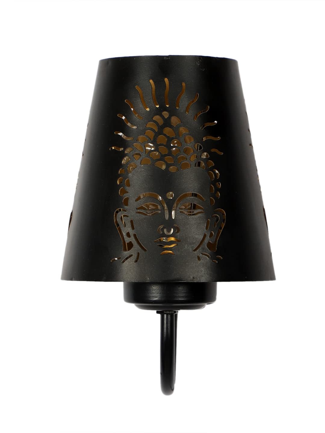 Etched Buddha Ji Wall Mounted Lamp with Iron Base(JH10)