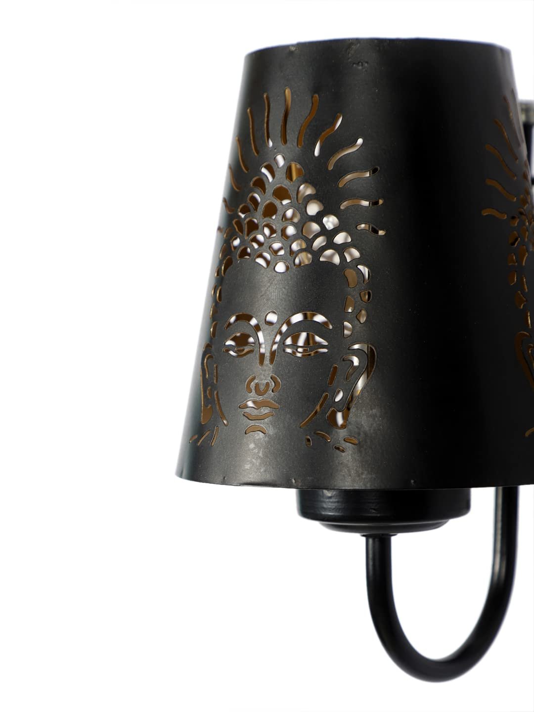 Etched Buddha Ji Wall Mounted Lamp with Iron Base(JH10)