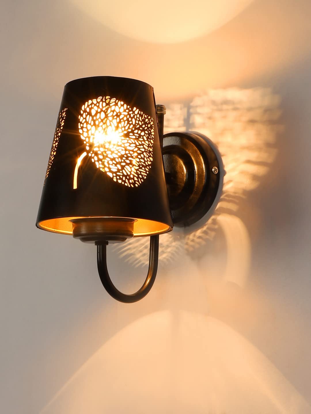 Etched Leaf Wall Mounted Lamp with Iron Base(JH11)