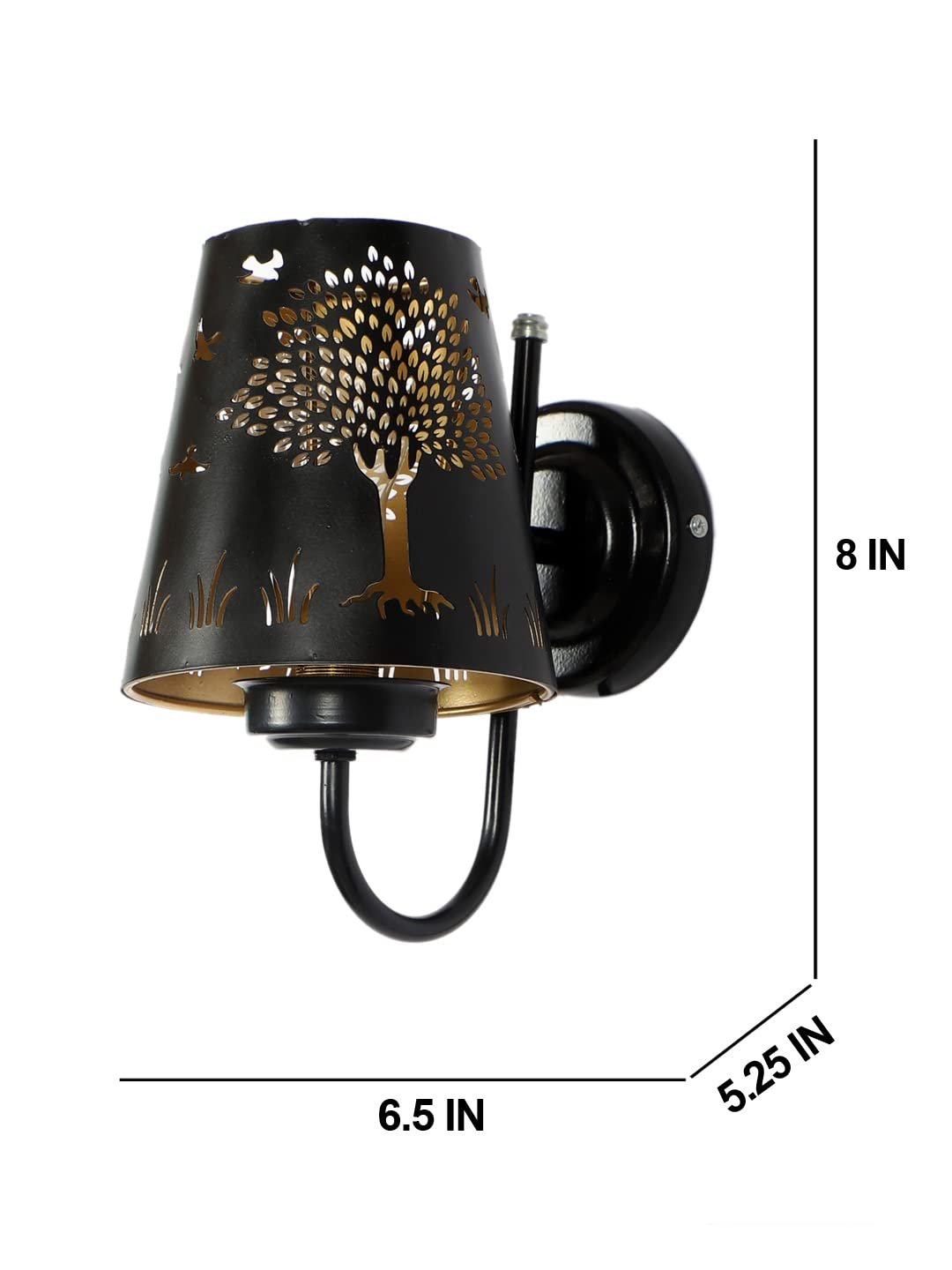 Etched Tree Wall Mounted Lamp with Iron Base(JH12)