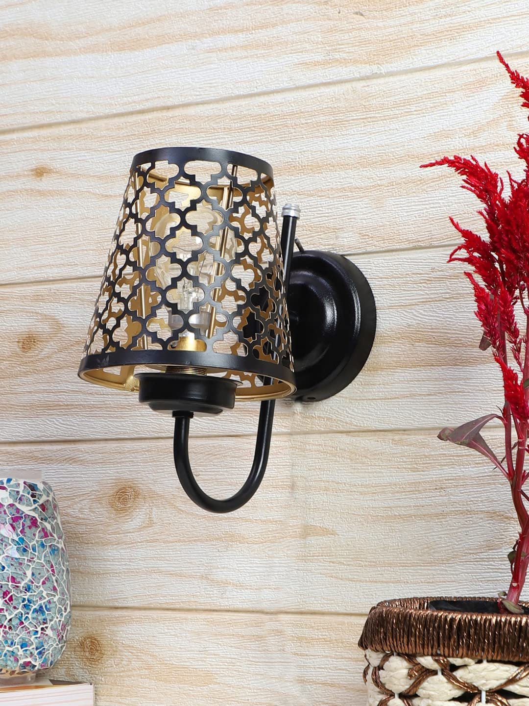 Etched Diamond Wall Mounted Lamp with Iron Base(JH13)