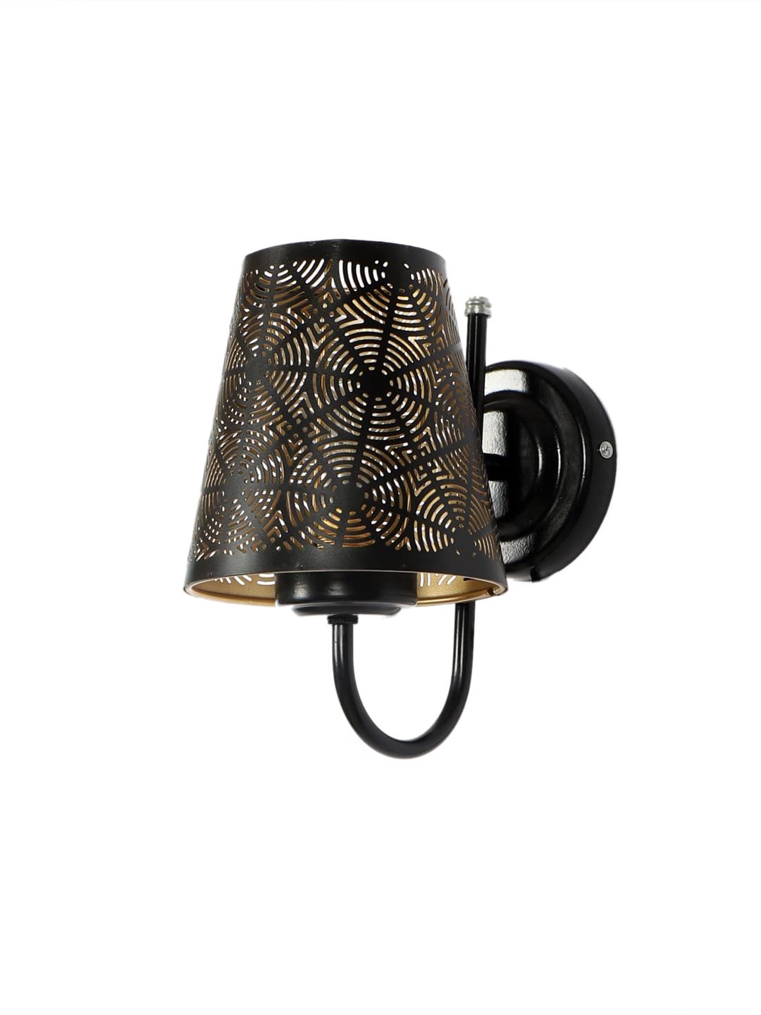 Etched Round Wall Mounted Lamp with Iron Base(JH15