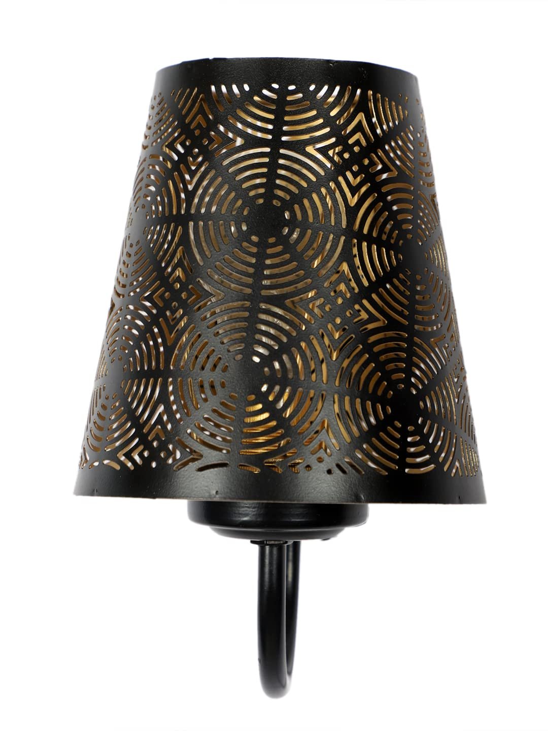 Etched Round Wall Mounted Lamp with Iron Base(JH15