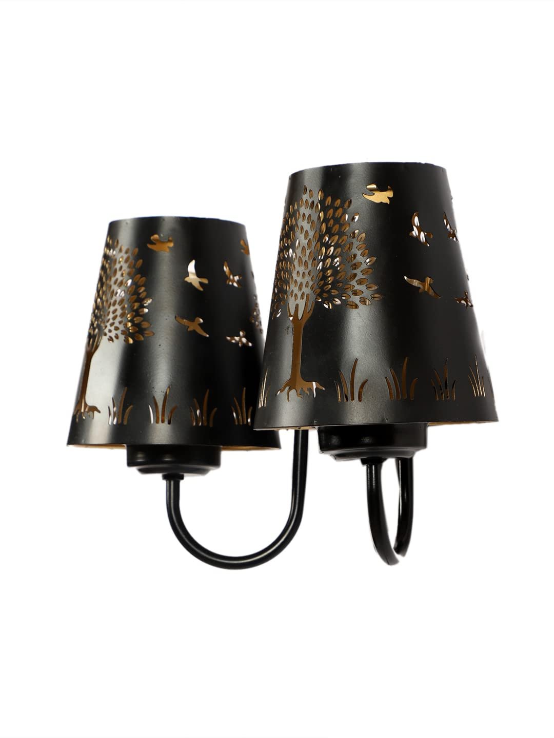 Dual Etched Tree Wall Mounted Lamp with Iron Base(JH20)